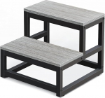 LIANTRAL astmelaua t&auml;iskasvanutele ja lastele, 2 astmelaua, raske terasest ja tugevast puidust jalatsi, kandev&otilde;ime kuni 200 kg, astmelaua voodisse, k&ouml;&ouml;ki, vannituppa, hall