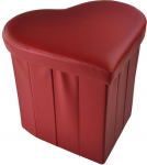 CASA TESSILE Ecopelle Storage Ottoman Solid Colour Bordeaux