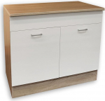 Stella Trading kaasaegne k&ouml;&ouml;givalamu tamme Sonoma viimistlusega, mattvalge, ruumikas k&ouml;&ouml;gikapp, palju hoiuruumi, 100 x 90 x 60 cm (B x K x S)