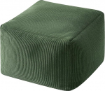 Thdsubb Square Pouf Ottoman Footstool Corduroy Bean Bag Unpadded Foot Puff Pouf Cover for Living Room & Bedroom (roheline, 40-40-30 cm)