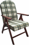 Amalfi 380083 Pehmendusega aiatool/tooli elutuppa/k&ouml;&ouml;ki kokkupandav puidust 4 positsiooniga, 105 cm