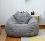 S / M / L Laisk diivanikate toolid ilma t&auml;iteaineta Linane kangas Lounger Seat Bean Bag Pouf Diivan Tatami elutoa m&ouml;&ouml;bli kate