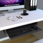 Henor Removable Keyboard Tray Made of FSC Wood 68 x 31 x 9 cm Under Desk Graphite