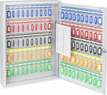 HMF Key box, 550 x 380 x 80 mm, 100 hooks, light grey