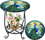 Cinnvoice k&uuml;ljelaud v&auml;ljas &uuml;mmargune v&auml;ike mosaiik terrass aktsent siseruumide taimede metallist kohvi tee laud &otilde;ue veranda aed patio elutuba magamistuba