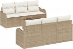 Rantry Garten-Sofa-Set 7 tk Beež 55 x 55 x 37 cm Pol&uuml; rotangist mudel3345591