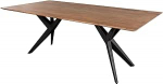 MASSIVMOEBEL24.DE Swiss Edge #37 Akaatsia s&ouml;&ouml;gilaud 220 x 100 x 76 cm Looduslikud lakitud jalad Antratsiit l&auml;ikiv