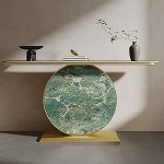 Generisch Stilvoller 47,2" Gold-C Akzent-Konsolentisch, Moderne Eingangsm&ouml;bel f&uuml;r Wohnzimmer, Foyer und Flur, schicke Dekoration hinter der Couch, perfekt f&uuml;r den Hauseingang