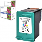 &Uuml;hilduv tindikassett HP 343 XL v&auml;rviline 343XL printerile Deskjet 5943 5940 5980 6940 D4145 Officejet H470 Photosmart 2573 2570 C4100