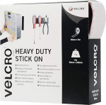 Velcro Heavy-Duty Stick On Tape 50mm x 5m White VEL60244