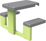 Smoby Life - Picnic Table Accessories - Children's Picnic Table with Benches - Suitable for Neo Jura Lodge and Other Playhouses - UV-Resistant & Made of Recycled Plastic - From 2 Years