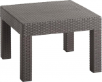 RAPTAVIS Patio Coffee Table Resin Square Side Table 22.8" Mocha