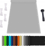 Ristk&uuml;likukujuline p&auml;ikesepurje, terrassi tuulekaitse k&ouml;iega, veekindel markiisikangas, vetth&uuml;lgav t&ouml;&ouml;tlus, 95% UV-blokk, varikatuse, r&otilde;du, terrassi, basseini jaoks, helehall, 1 x 3 m