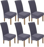 Colorxy Spandex kangast Stretch s&ouml;&ouml;gitool Slipcovers Home Decor Art Deco 6-Large Silver Grey