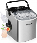 EUHOMY j&auml;&auml;kuubikute tegija, 12kg 24 tunni jooksul, 9 j&auml;&auml;kuubikut 8 minutiga Roostevabast terasest v&otilde;imas j&auml;&auml;masin koos kandek&auml;epidemega lusikaga koju/k&ouml;&ouml;ki/k&auml;mpingusse