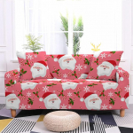 Surwin Christmas Diivan Cover Diivan Cover Diivan viskab 1 2 3 4-kohaline 3D muster Elastne Stretch Universal Diivan Cover Diivan Cover Slipcover Diivan Cover k&auml;etugede diivanile (roosa, 4-kohaline)