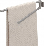 Tiger Dock Towel Rail with Two Swivel Arms Brushed Stainless Steel 4.9 x 7.8 x 45.3 cm (W x H x D)