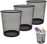 SENENQU 3 metall pr&uuml;gikasti, 12 l, kontori pr&uuml;gikast, must metallist v&otilde;re, v&auml;ike pr&uuml;gikast, pr&uuml;gikast, kontor, laud, magamistuba, vannituba - 26,5 x 23,5 x 18,8 cm.