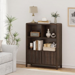 [en.casa] Lukkodso Highboard Sideboard 103 x 80 x 28 cm mitmeotstarbeline kapp elutoa kapp 2 ukse ja 5 kambriga elutoa p&auml;hklipuu v&auml;limusega