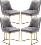 chairus s&ouml;&ouml;gitoa toolid, 4 tooli, sametist, k&ouml;&ouml;gitoolid s&ouml;&ouml;gituppa, kaasaegsed metallist jalgadega polsterdatud toolid, s&ouml;&ouml;gitoolid k&ouml;&ouml;ki, elutuppa, hall