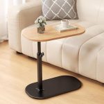 K&otilde;rvallaud C-kujuline reguleeritava k&otilde;rgusega 360&deg; p&ouml;&ouml;rlev s&uuml;learvuti stend diivanile voodile Puidust v&auml;ike kohvilaud elutuppa r&otilde;dule magamistuppa Kerge disain Lihtne kokku panna (LightWood)