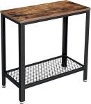 VASAGLE k&uuml;ljelaud &Ouml;&ouml;laud Lihtsalt kokkupandav diivanilaud koos v&otilde;rkriiuliga T&ouml;&ouml;stuslik disain Tugev ruumi s&auml;&auml;stev elutuba magamistuba Vintage LET31BX