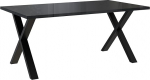 MEBLINI Brooklyn s&ouml;&ouml;gilaud High Gloss Modern Black k&ouml;&ouml;gilaud Suur s&ouml;&ouml;gilaud 160 x 90 cm Brooklyn X-jalad High Gloss Black Matt