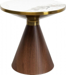 Kare Cono Design K&otilde;rvallaud Keraamiline pruun 50 cm l&auml;bim&otilde;&otilde;t Marmorist riiul Kvaliteetne disain Kohvilaud Elutoa laud &Uuml;mmargune laud kivist lauaplaat 52 x 50 x 50 cm (K x L x S x S)