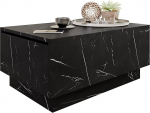 Mirjan24 Morezi elutoa laud, kohvilaud hoiuruumiga, diivanilaud, pealt avatav, kohvilaud, teelaud (marmor, must royal, 90 x 60)