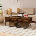 Kohvilaud reguleeritava k&otilde;rgusega - 3-osaline t&ouml;&ouml;stuslik laud, pikendatav sahtli, tugev metallraam ja varjatud hoiuruum, kohvilaud elutuppa, v&auml;ikestesse ruumidesse, kodukontorisse