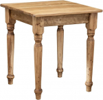 Maakondlikus stiilis t&auml;ispuidust naturaalne viimistlus W70xDP70xH78 cm suurusega laud