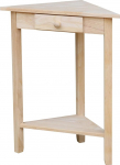 IC INTERNATIONAL CONCEPTS International Concepts OT-95 nurgapealne aktsentlaud, kummi, viimistlemata, 19,7" W x 9,9" D x 24" H