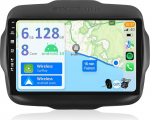 YUNTX [6GB + 128GB] Android 14 autoraadio Jeep Renegade (2015-2018)-[Integreeritud CarPlay/Android Car/DSP/GPS]-9-tolline IPS 2.5D kaamera + MIC-DAB/roolijuhtimine/peeglilink/Bluetooth 5.0/360