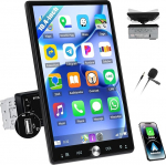[Upgrade Wireless] SIXWIN 1 DIN autoraadio koos traadita Carplay Android autoga, 10,4-tolline puuteekraaniga toetus Bluetooth/RDS/FM/USB/AUX/TF/Lien Miroir