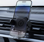 Spigen OneTap universaalne auto mobiiltelefoni hoidja, t&auml;iustatud t&auml;iustatud t&auml;iustatud konksuklamber, 360&deg; p&ouml;&ouml;ratav, auto mobiiltelefoni hoidja ventilatsiooni jaoks, &uuml;hildub iPhone'i, Samsungi, Pixeli, Xiamoi ja teistega
