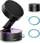 VENINGO vaakum magnetiline telefoni hoidik auto universaalne auto telefoni hoidik 360&deg; p&ouml;&ouml;rlev magnetiline auto kinnitus koos vaakum iminapaga auto kodu mustaks