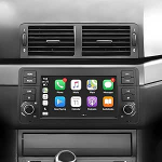 Autoraadio &uuml;hildub BMW E46 (1999-2004) 3 Series.Support Wireless/Wireless CarPlay, Android Car, Mirror Link, raadio AM/FM/RDS/USB/DSP, Bluetooth, 7" HD puuteekraaniga.