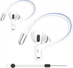 Adhiper 1 paar k&otilde;rvakonksud AirPods 4/AirPods 3/AirPods Pro 2/AirPods Pro (uus kadumisvastane pael ja puhastuslapp), libisemisvastased spordi k&otilde;rvakonksud AirPods tarvikutele (valge)