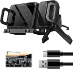 OneNine mobiiltelefoni hoidja auto Galaxy Z Fold/Flip jaoks koos laadimisfunktsiooniga, 15 W traadita laadija auto, 90&deg; automaatne p&ouml;&ouml;ramine, auto mobiiltelefoni hoidja Samsung Galaxy Z Fold/Z Flip, iPhone Series 16 jaoks