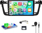 8 Core 4 + 64G: Hodozzy Carplay autoraadio Peugeot 508 2011-2018, 9-tolline puuteekraaniga Android autoraadio Android Car/WiFi/GPS/RDS/FM/Bluetooth/USB-ga