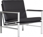 Studio Designs Atlas 72004 Office Chair Bonded Leather Carmel Modern Chair Black