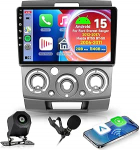 Hodozzy 2GB 64GB Android autoraadio Ford Everest Ranger 2012-2017/Mazda BT50 BT-50 2006-2011 juhtmevaba Carplay Android autole, 2 DIN 9-tolline puuteekraan koos satelliitnavigatsiooniga DSP Bluetooth WiFi FM/RDS raadioga