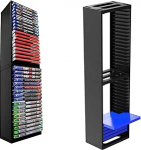 Yolispa m&auml;nguketta kasti hoidmise riiuli hoidja, videom&auml;ngu plaadi riiul, vastupidav CD hoidmise riiul, m&auml;nguketta kasti hoidmise riiul PS5 PS4 Slim Pro m&auml;ngude hoidmiseks 36 plaati