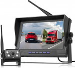 Juhtmeta tagurduskaamera komplekt, 1 kaamera 9-tollise IPS monitoriga, IP68 veekindel, BSD, &ouml;&ouml;n&auml;gemine, pildi p&ouml;&ouml;ramine, loop video, veoauto/haagise/autoauto/bussi jaoks.