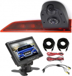 Dolphin Automotive Dual Van tagumine tagumine vaateava tagumise ukse kaamera sobib Ford Transit Custom 2016 ja edasi (LED) Asendab piduritule vasakus tagumises ukses (kaamera koos 7-tollise armatuurlaua monitoriga)