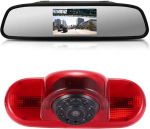 12 mm tagurduskaamera + 4,3-tolline auto tahavaatepeegel, pidurituli, auto katuse tagurduskaamera, asendus Opel Vivaro Surf Concept/Life/Combo/Vauxhall/Renault Trafic/Fiat Talento/Primastar Van'ile