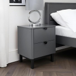 Julian Bowen Chloe 2 Drawer Bedside Table - Storm Grey