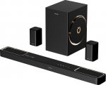 ULTIMEA 5.1.2 Soundbar Dolby Atmos'iga, Surround Sound s&uuml;steem telerile 2 Surround k&otilde;lariga, App Control, Soundbar Smart TV-le koos subwooferiga kodukino jaoks, BT 5.4, HDMI eARC, Skywave F40 Boom