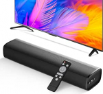 Soundbar telerile, 56 W k&otilde;larid Bluetooth 5.3/ARC/Optiline/AUX sisendiga - seinale paigaldatav kodukino Surround Sound System V&auml;ike heliriba arvutile/m&auml;ngudele/projektoritele 3 EQ režiimiga (must)