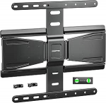 monTEK Ultrad&uuml;nne TV-Wandhalterung f&uuml;r 94-199,5 cm (37-75 Zoll) gro&szlig;e Fernseher, robuste Vollmoiton-TV-Wandhalterung bis zu 65 kg, schwenk- und neigbare TV-Halterung f&uuml;r flache/gebogene Bildschirme